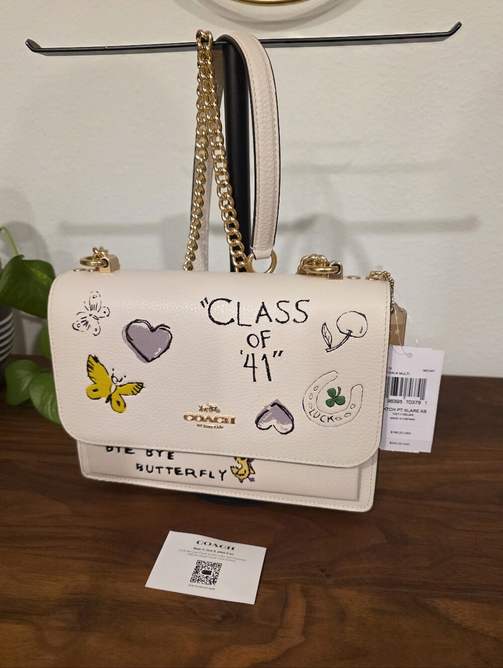 Coach Klare Sketch Print In Chalk/Multi